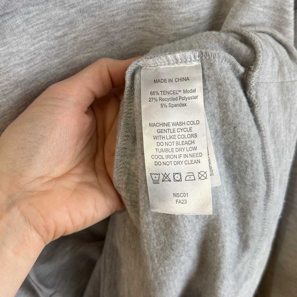Quince SuperSoft Fleece Pullover Sweatshirt - Heather Grey - Size Medium - Picture 12 of 13
